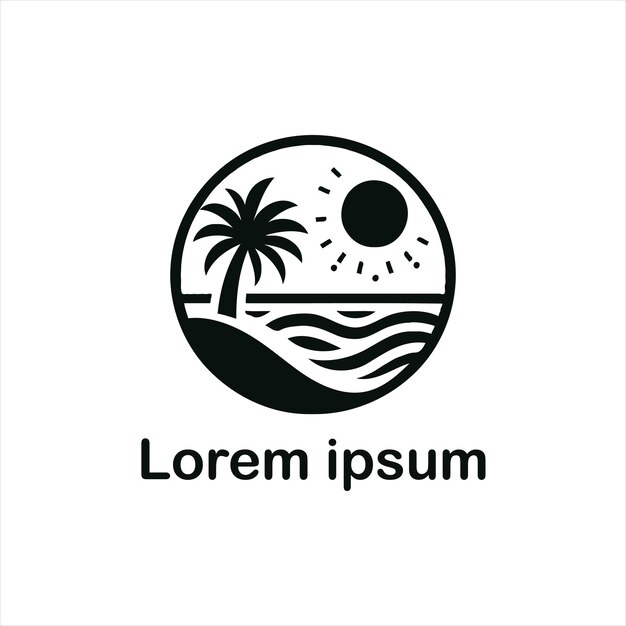 un diseño de logotipo de playa