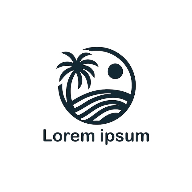 un diseño de logotipo de playa