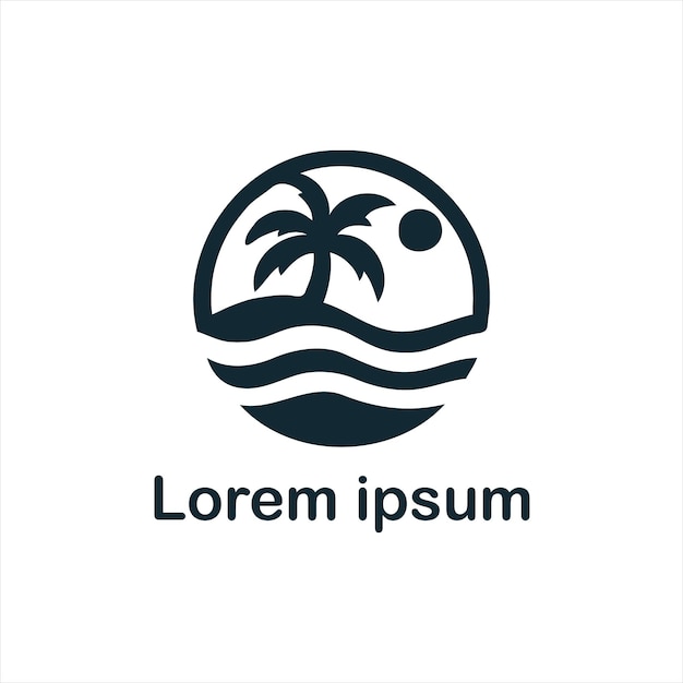 un diseño de logotipo de playa
