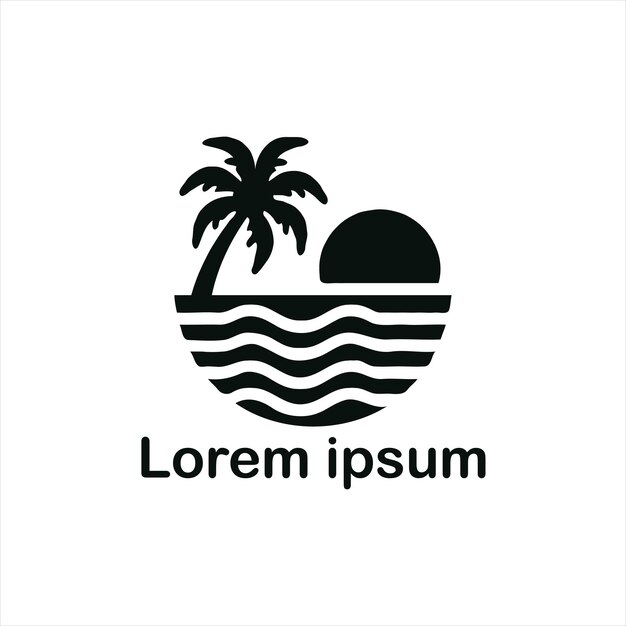 un diseño de logotipo de playa