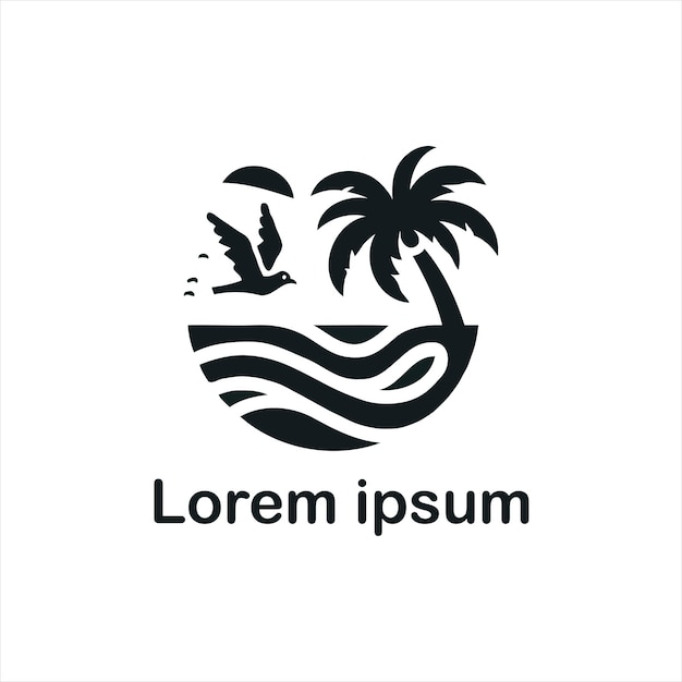 un diseño de logotipo de playa