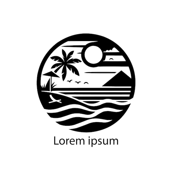 Diseño del logotipo de la playa