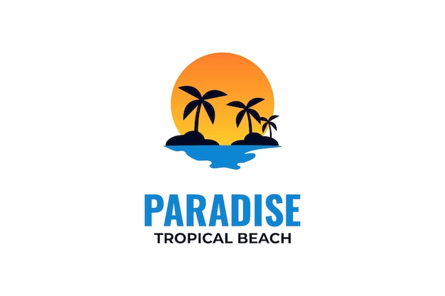 Diseño de logotipo de playa