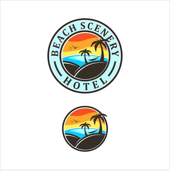 Vector diseño de logotipo de playa