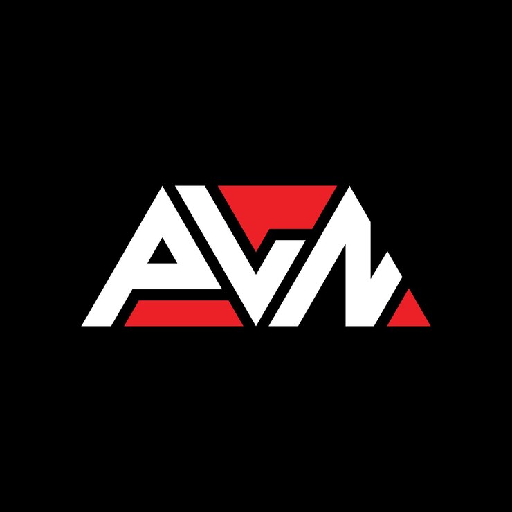 Vector diseño del logotipo del pln con letras triangulares en forma de triángulo diseño del diseño del logotipo pln con monograma pln triángulo vectorial plantilla del logotipo con color rojo pln logotipo triangular simple elegante y lujoso logotipo pln
