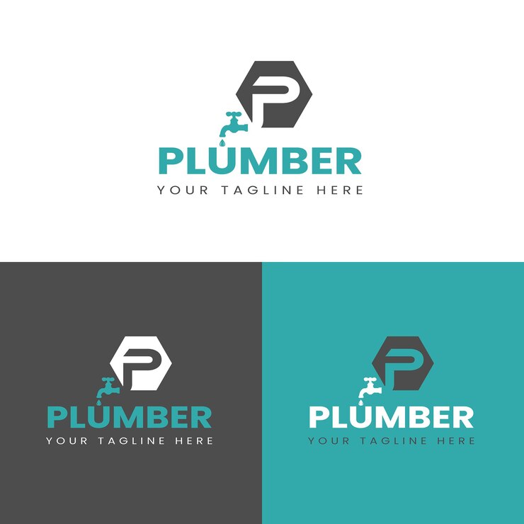 Vector diseño de logotipo de plomero p para su negocio