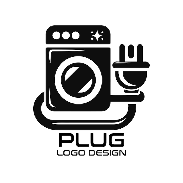 Vector diseño del logotipo de plug vector