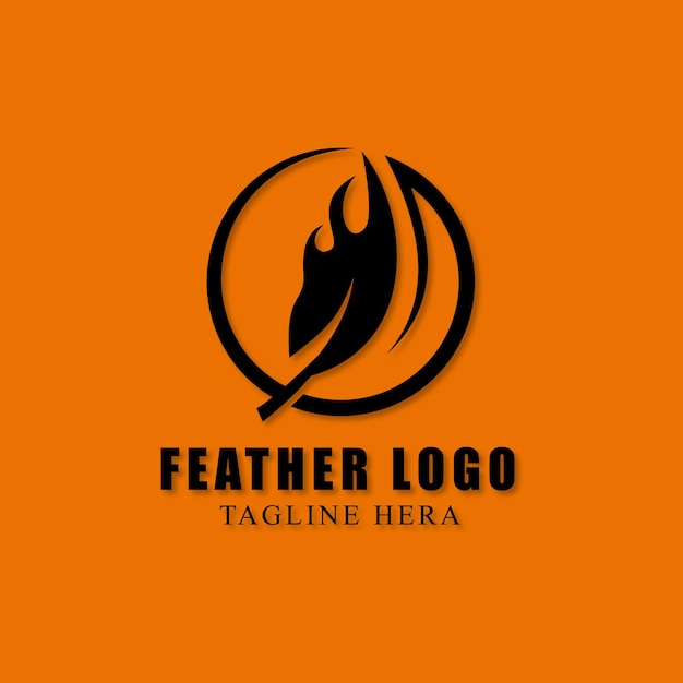 Diseño de logotipo de la pluma