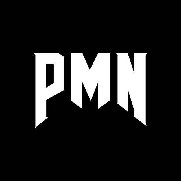 Diseño de logotipo de PMN para una empresa de tecnología Diseño del logotipo PMN combinación de colores blanco y negro Logotipo PMN Vector PMN Diseño del icono PMN Alfabeto PMN Tipo de diseño del logotipo