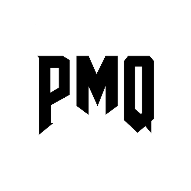 Diseño de logotipo de PMQ para una empresa de tecnología: combinación de colores blanco y negro PMQ logotipo PMQ vector PMQ diseño PMQ icono PMQ alfabeto PMQ tipografía diseño de logotipo