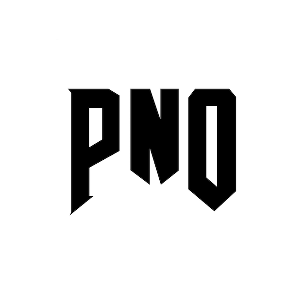 Diseño de logotipo PNO para una empresa de tecnología PNO diseño de logotipo combinación de colores blanco y negro PNO logotipo vector PNO diseño PNO icono PNO alfabeto PNO tipografía diseño de logotip