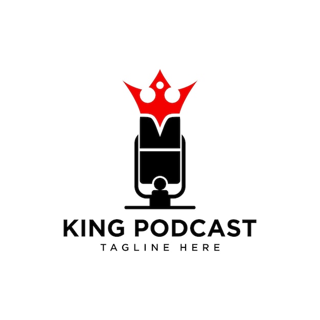 Diseño de logotipo de podcast king