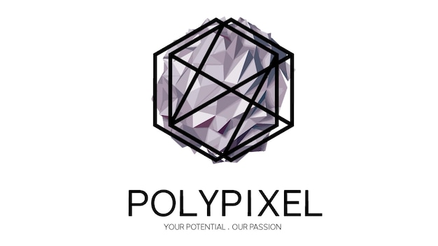 Diseño del logotipo de polipíxeles