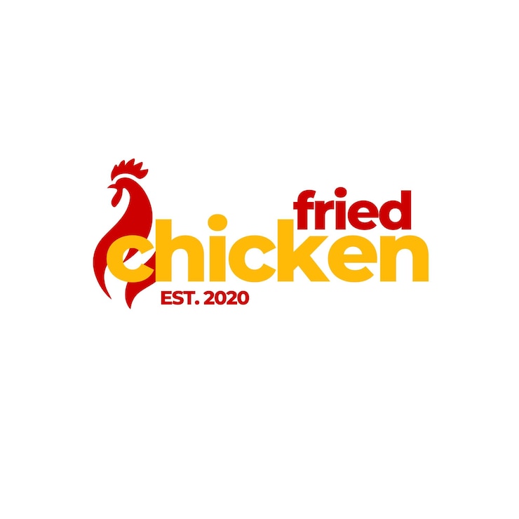 Diseño de logotipo de pollo frito