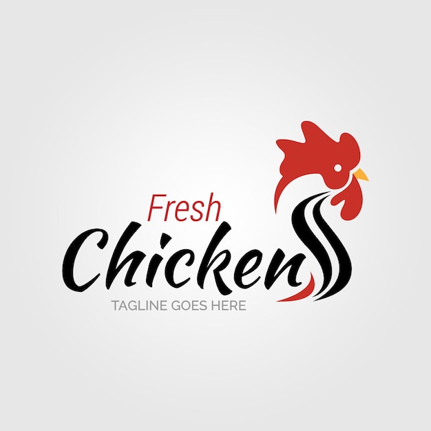Diseño de logotipo de pollo vectorial con eps