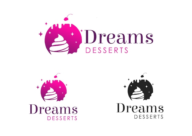 Diseño de logotipo de postres de sueños.