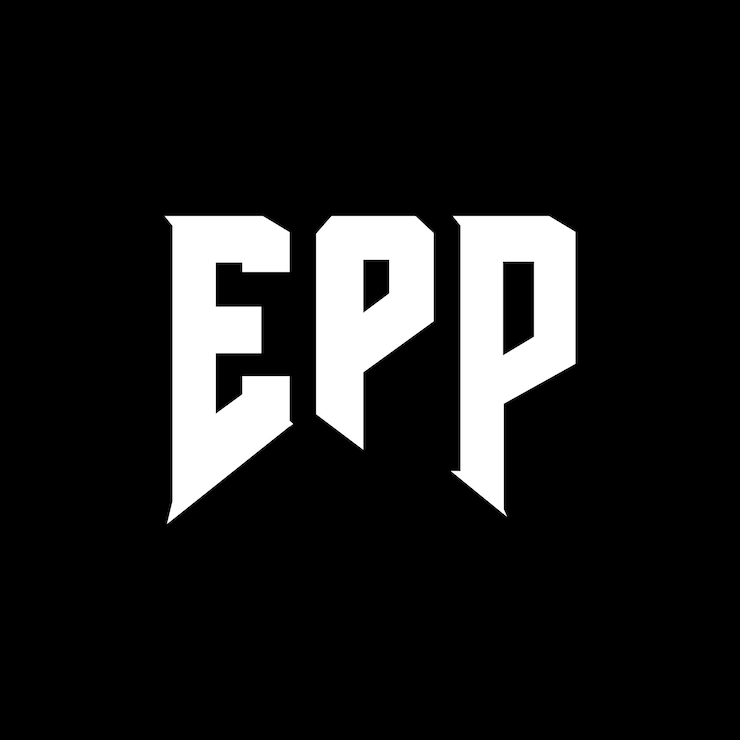 Vector diseño del logotipo del ppe para una empresa tecnológica diseño de la letra del ppe combinación de colores blanco y negro logotipo del ppe vector del ppe diseño del icono del ppe alfabeto del ppe tipografía del logotipo