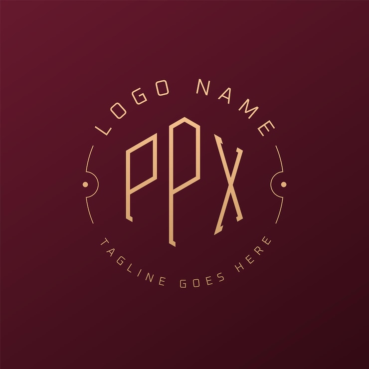 Vector diseño de logotipo de ppx de lujo letra elegante ppx monograma logotipo minimalista poligono plantilla de diseño de logotipo ppx