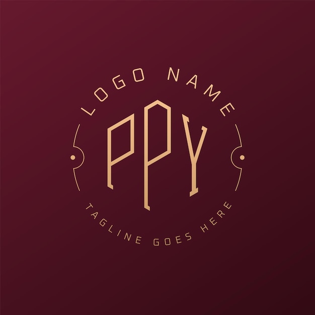 Diseño de logotipo de PPY de lujo Letra elegante PPY Monograma Logotipo minimalista Poligono Plantilla de diseño de logotipo PPY