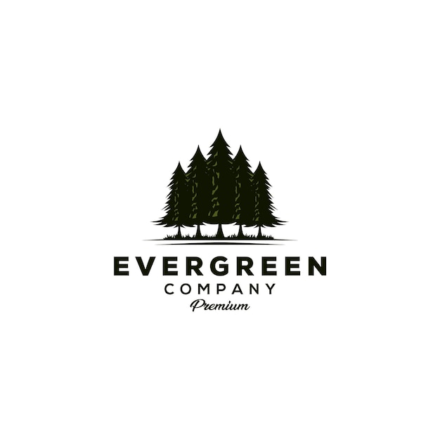 Diseño de logotipo premium de Evergreen Company