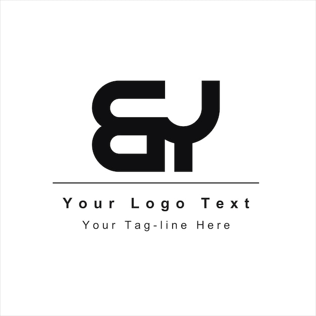 Diseño de logotipo Premium Initial Letter BY