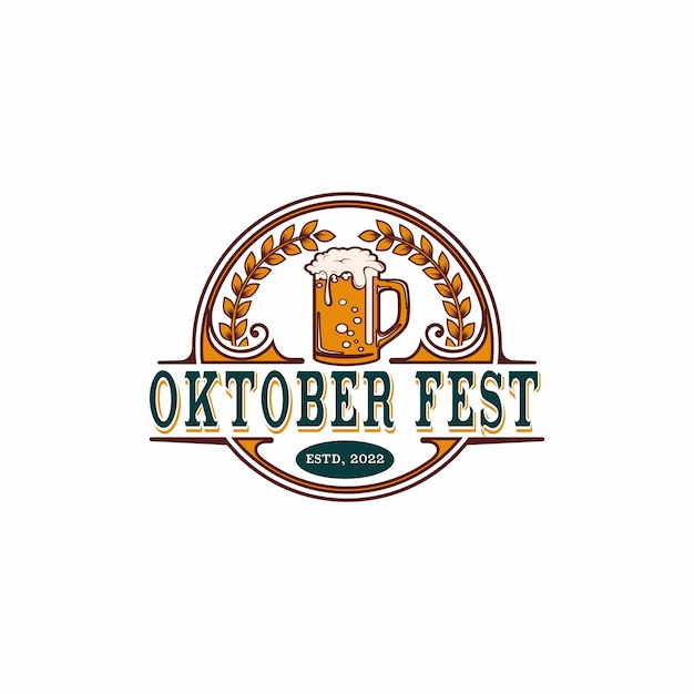 Diseño de logotipo premium de oktoberfest