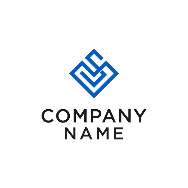 Diseño de logotipo Premium VS o letras Logotipo de vector de curva elegante creativo Monograma creativo lineal de lujo Letras combinadas V y S