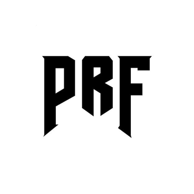 Diseño de logotipo de PRF para una empresa de tecnología: diseño de logotipo PRF, combinación de colores blanco y negro, diseño de logotip PRF, diseño de PRF vectorial, diseño de icono PRF, diseño de tipografía PRF.