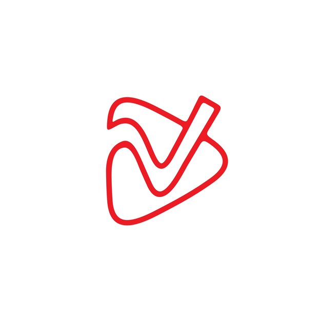 Diseño de logotipo de programa de canal de letra V