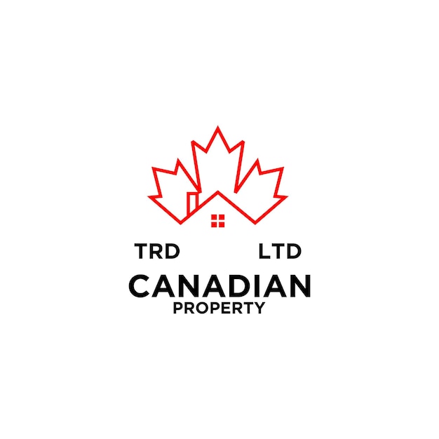 Diseño de logotipo de propiedad canadiense de maple house
