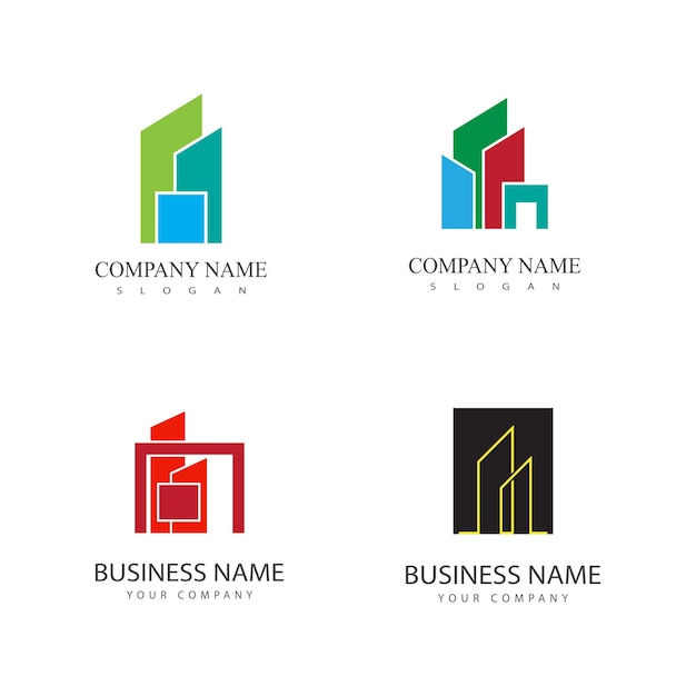 Diseño del logotipo de la propiedad y la construcción