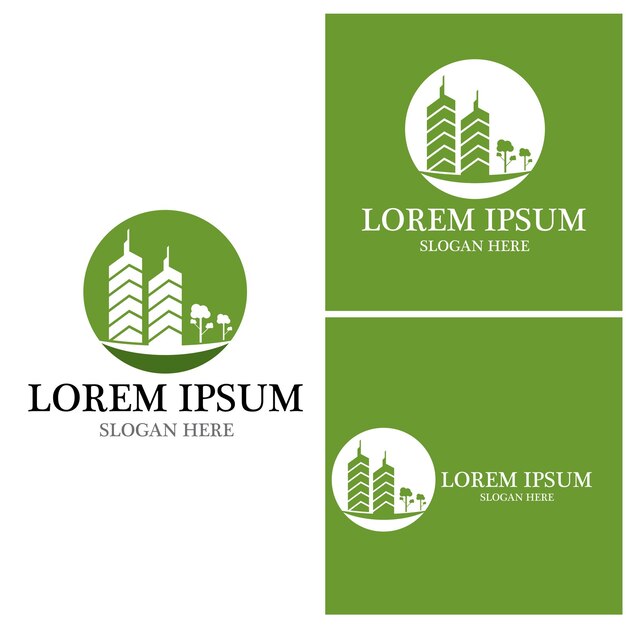 Diseño del logotipo de la propiedad y la construcción