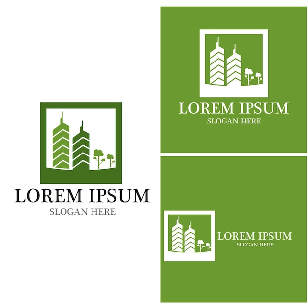 Diseño del logotipo de la propiedad y la construcción