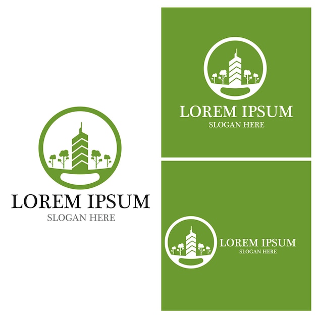 Diseño del logotipo de la propiedad y la construcción