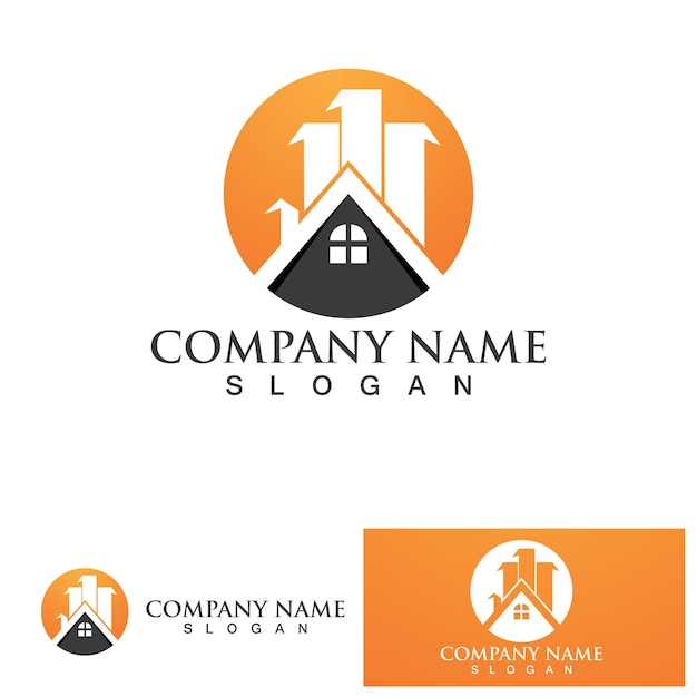 Diseño de logotipo de propiedad y construcción