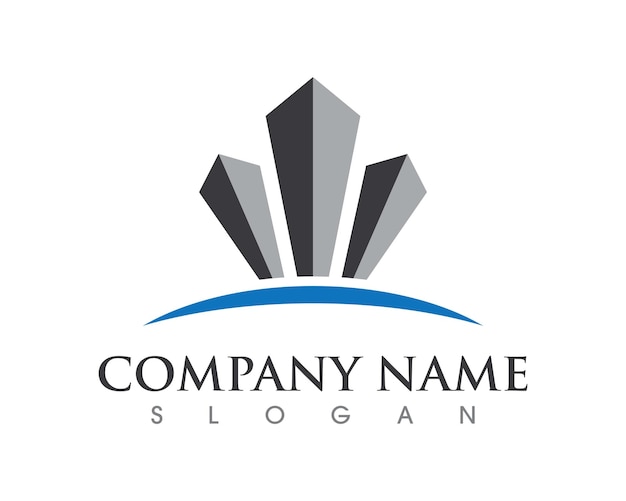 Diseño del logotipo de la propiedad inmobiliaria y la construcción