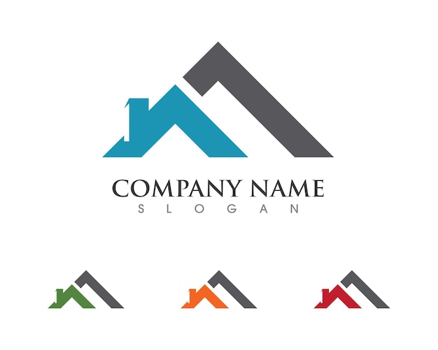 Diseño de logotipo de propiedad inmobiliaria y construcción