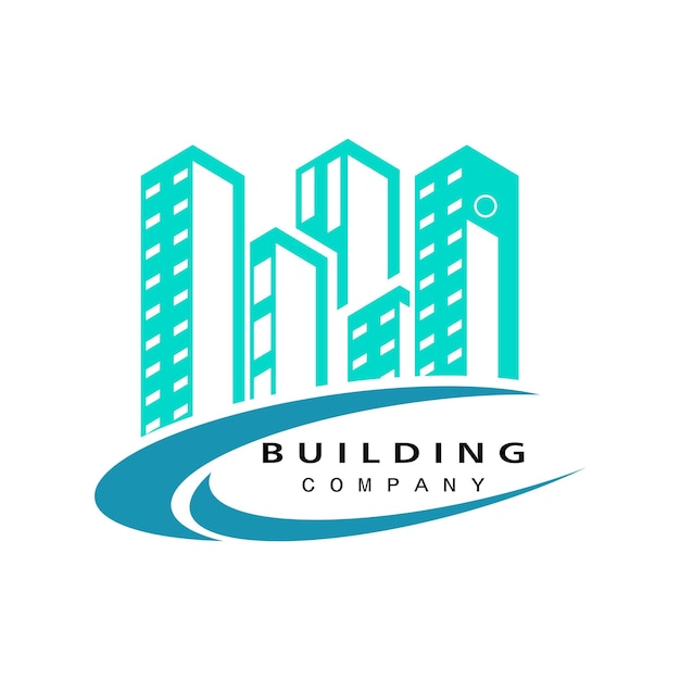 Diseño de logotipo de propiedad inmobiliaria y construcción
