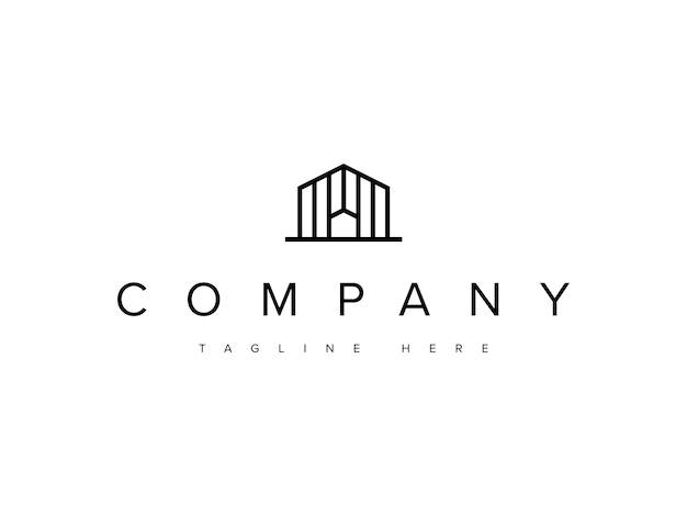 diseño de logotipo de propiedad inmobiliaria mínima abstracta