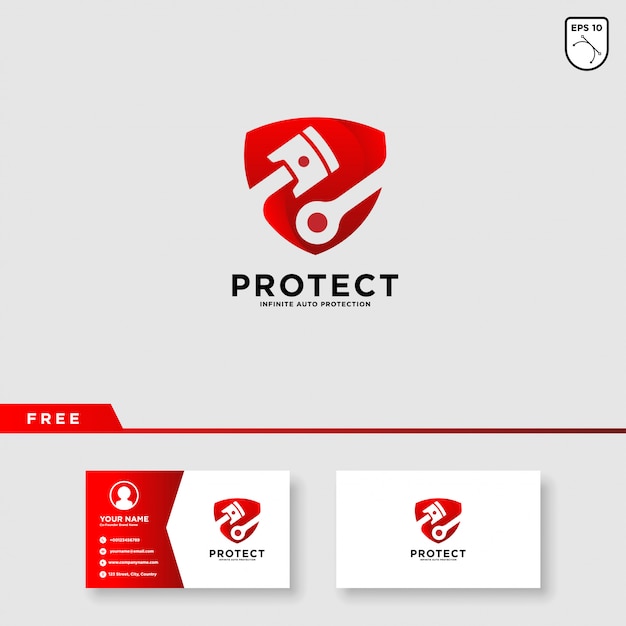 Diseño de logotipo de protección de coche