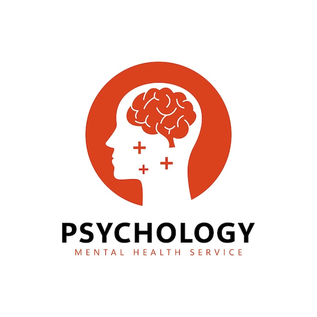 Diseño del logotipo de la psicología de la terapia mental de la salud mental