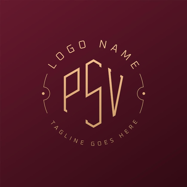 Diseño de logotipo de PSV de lujo Letra elegante PSV Monograma Logotipo minimalista Poligono plantilla de diseño de logotipo PSV