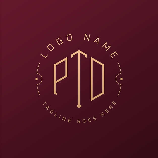 Diseño de logotipo de PTD de lujo Letra elegante PTD Monograma Logotipo minimalista Poligono plantilla de diseño de logotipo PTD