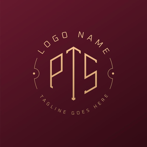 Diseño de logotipo de PTS de lujo Letra elegante PTS Monograma Logotipo minimalista Poligono plantilla de diseño de logotipo PTS