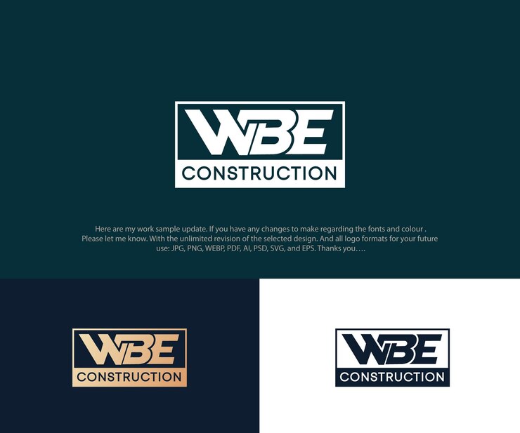 Diseño de logotipo para publicidad WBE Construction