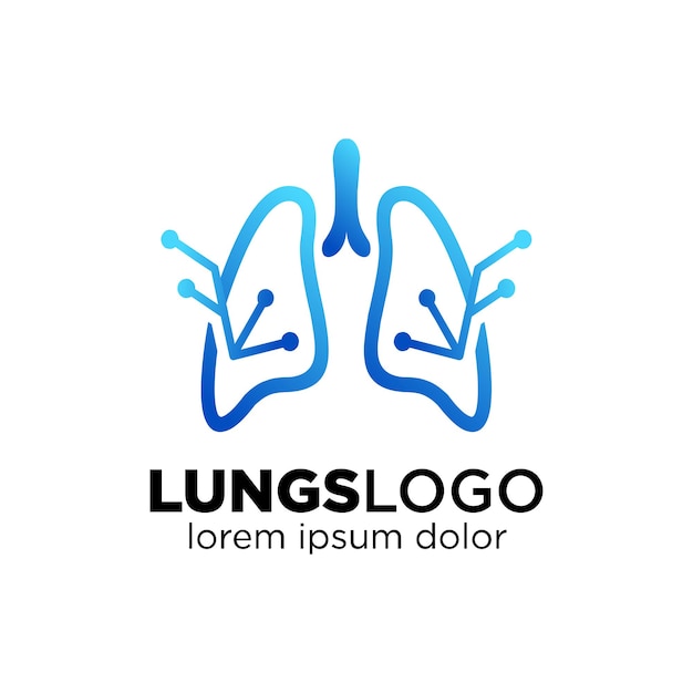 Diseño del logotipo de los pulmones