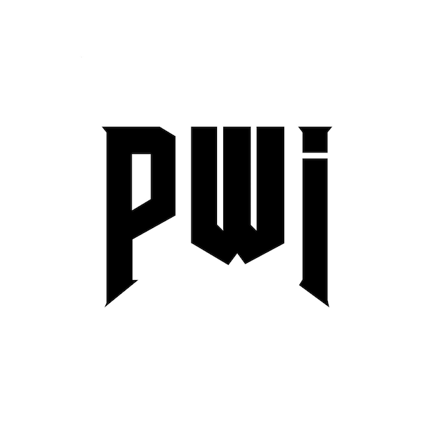 Diseño de logotipo de PWI para una empresa tecnológica PWI diseño de logotipo PWI combinación de colores blanco y negro PWI logo PWI vector PWI diseño PWI icono PWI alfabeto PWI tipografía diseño del logotipo
