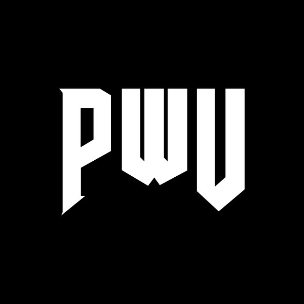 Diseño de logotipo de PWU para una empresa de tecnología PWU diseño de logotipo PWU combinación de colores blanco y negro PWU logo PWU vector PWU diseño PWU icono PWU alfabeto PWU tipografía diseño de logo PW U