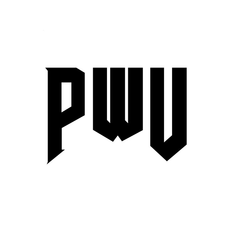 Vector diseño de logotipo de pwu para una empresa de tecnología pwu diseño de logotipo pwu combinación de colores blanco y negro pwu logo pwu vector pwu diseño pwu icono pwu alfabeto pwu tipografía diseño de logo pw u