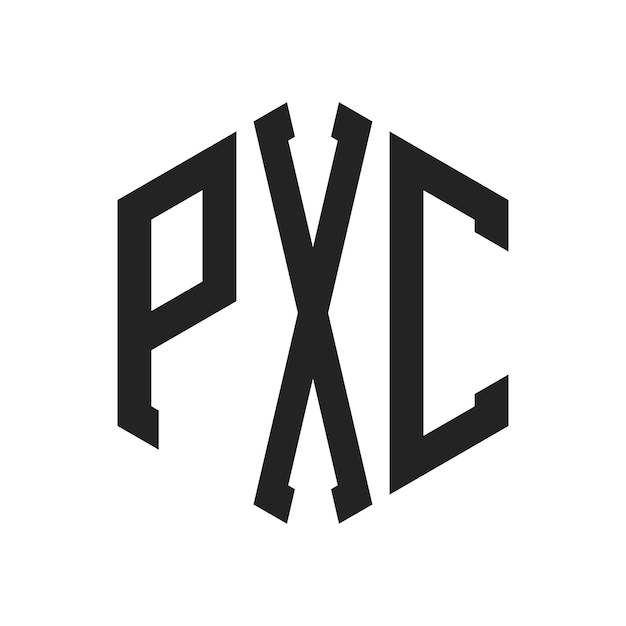 Diseño del logotipo de PXC Letra inicial PXC Monograma Logotipo con forma de hexágono